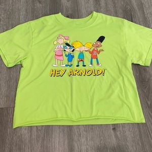 Hey Arnold Nickelodeon 90s Green Crop Top Small